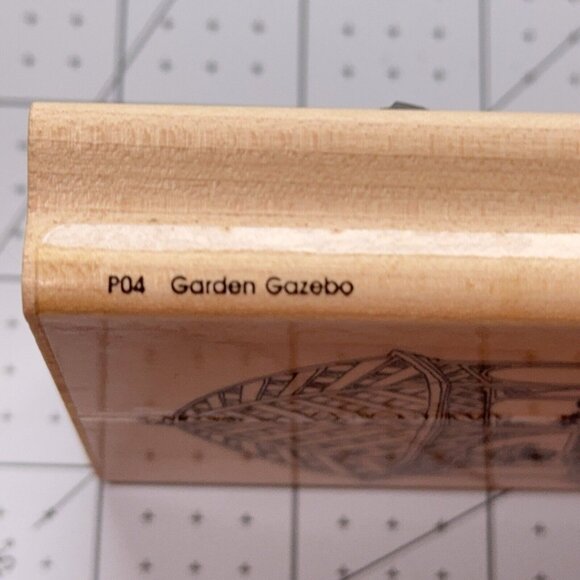 Large Garden Gazebo Rubber Stamp Stampendous 1989 P04 Romantic Lattice Craft - Picture 4 of 5